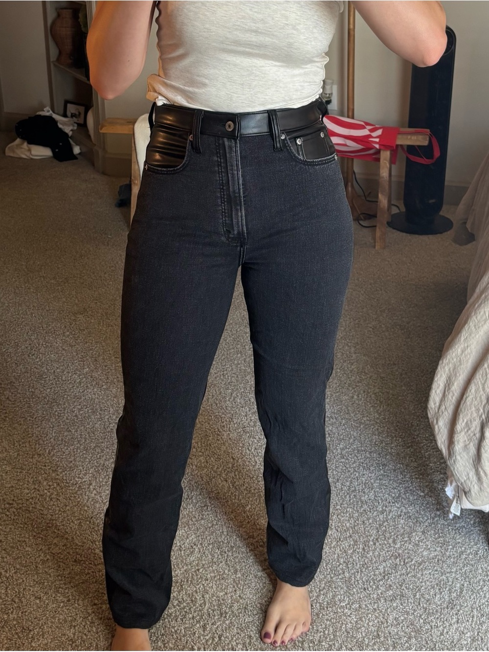 High Waisted Black Jeans